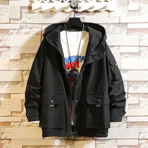 

new hip hop of men with hoodies autumn 2021 vintage casual loose hoodie track jacket streetwear clothes ufd0, Black;brown