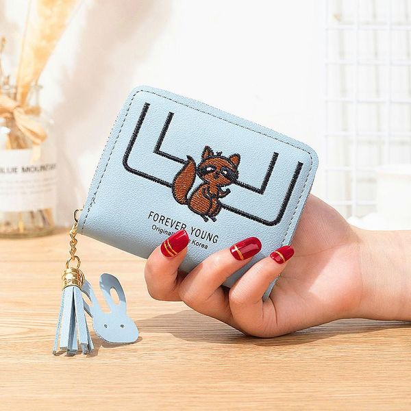 

wallets embroidered style women's short wallet zipper da liu su bag, Red;black
