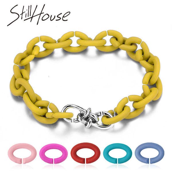 

real 10 colors bracelets with surrounded by love beads for women black hard rubber bracelets girlfriend wife jewelry, Silver