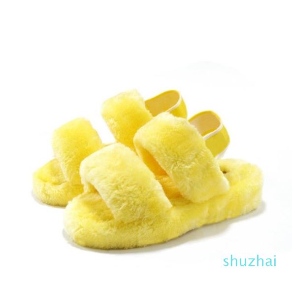 

new furry slippers women fur fluffy slides slipper girl womens house fur fuzzy sandals mens winter slippers 36-44 2022, Black