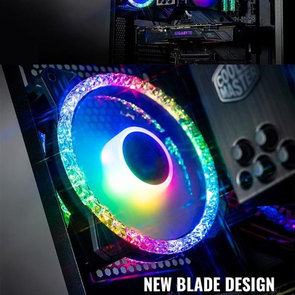 

fans & coolings 120mm case fan cooler pc air cooling adjustable pwm 6pin rgb speed color radiator 12v mute computer ventilador