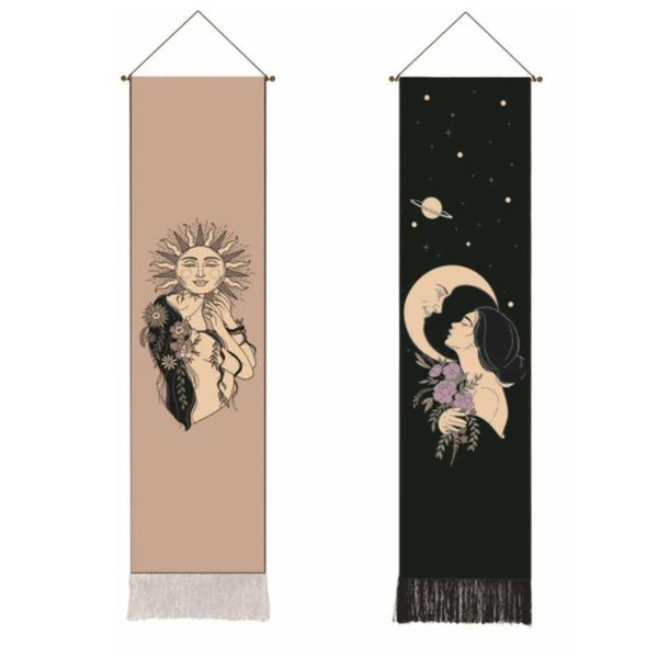 

tapestries creative xingyue girl decoration tapestry bohemian wall painting living room bedroom yoga hanging