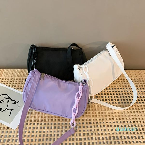 

evening bags women nylon handbags female simple classic texture creative design chic leisure daily zipper underarm shoulder totes