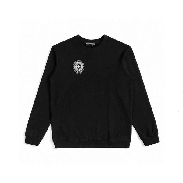 

autumn star 21s trend croix heart style sanskrit printed sweater tide brand men's and women's casual loose couple top, Black