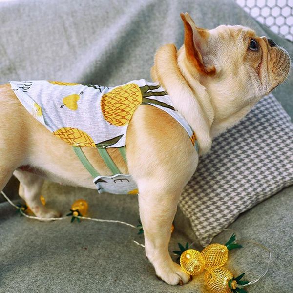 

dog apparel pet spring summer vest cool breathable plant sleeveless sling for dogs t-shirt cute cat shirt costume