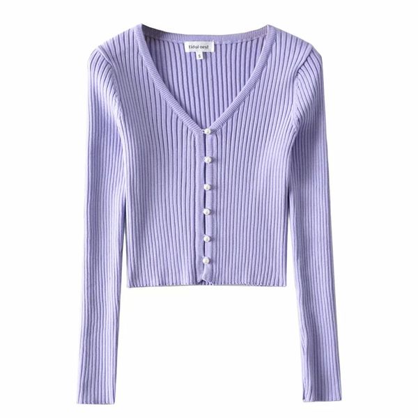 

2021 chic retro knitting single breasted pearl cardigan sweater woman stripe line v neck long sleeve jumper knitted knitwear, White;black