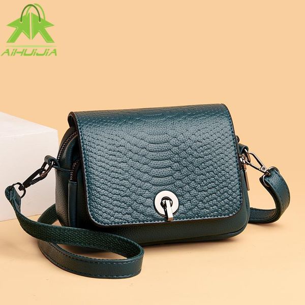 

evening bags crocodile pattern pu leather messenger bag for woman fashion lock handbags luxury designer female shoulder