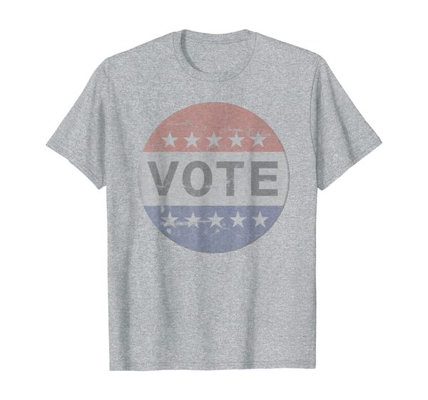 

vote 2018 and 2020 vintage distressed t-shirt, White;black