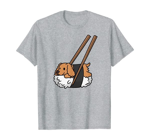 

cocker spaniel sushi funny dog gift t-shirt, White;black