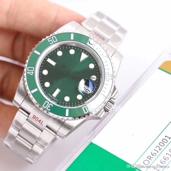 

super 116610 40mm*13mm men's watch 904l steel case 2836 automatic mechanical movement ice blue luminous waterproof montre de luxe, Slivery;brown