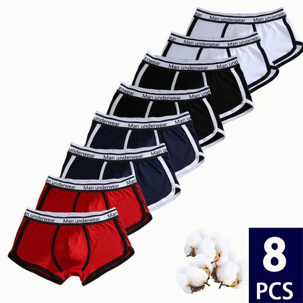 

underpants boxer shorts cotton sleep male men's panties men casual pants man underwear, Black;white