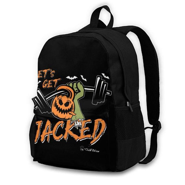 

backpack halloween pumpkin backpacks horror style polyester university runner durable bags