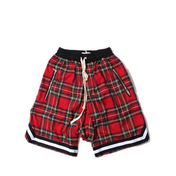 

men's shorts scottish plaid crotch shorts beach pants, White;black