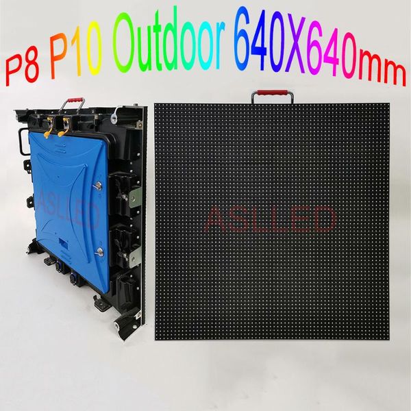 

display p8 p10 outdoor brightness led sign 640x640mm die-cast aluminum cabinet full color matrix panel factory online shop