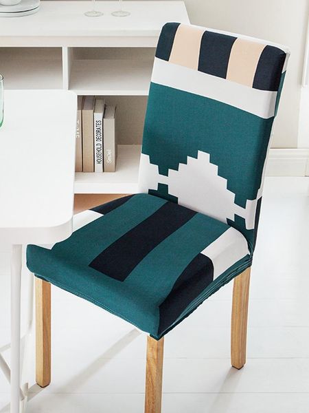 

black jacquard chair cover stretch curved dining armchair cushion cover nordic chair fundas para sillas furniture bk50yt