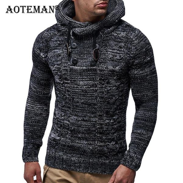 

men's hoodies & sweatshirts men sweater vintage sportswear knitting clothing fashion spring autumn pullover casual outwear streetwear, Black