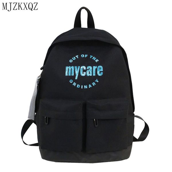 

backpack mjzkxqz teenagers backpacks for school girls boys back pack women nylon black students bagpack casual travel backbag bags bolsa