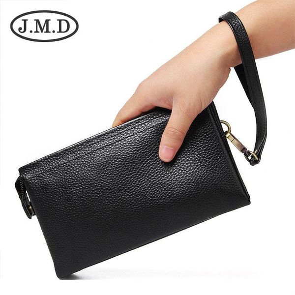 

wallets j.m.d arrival 100% leather wallet classical black purse men's hand bag, Red;black