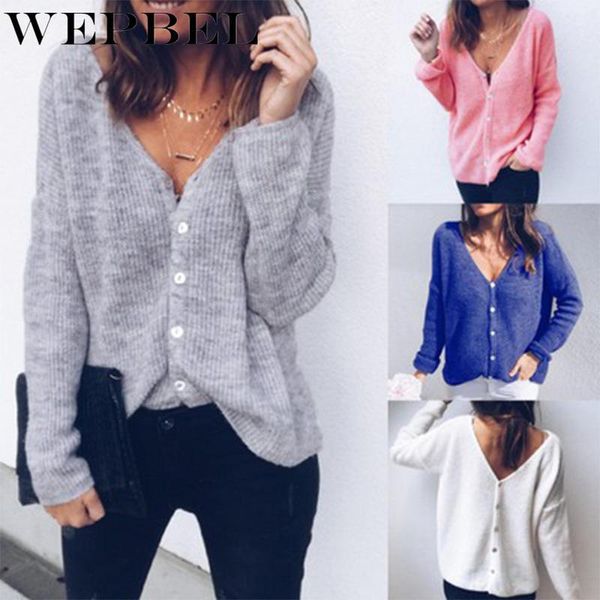 

women's knits & tees mandylandy women fashion autumn winter loose warm knitted cardigan sweater single breasted v-neck long sleeves plu, White