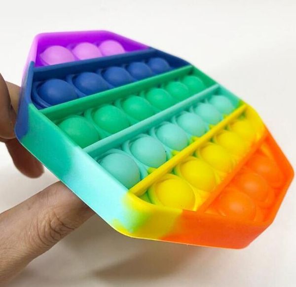 rainbow octagon pop it
