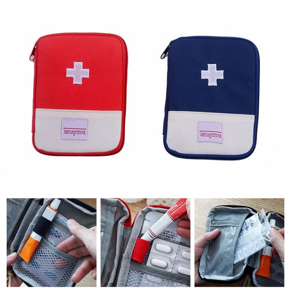 

mini outdoor first aid kit bag portable travel medicine package emergency kit small medicine divider storage organizer camping