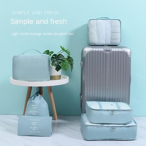 

clothing & wardrobe storage 6pcs travel bag set luggage organizer large waterproof for underwear socks shoes packing cube