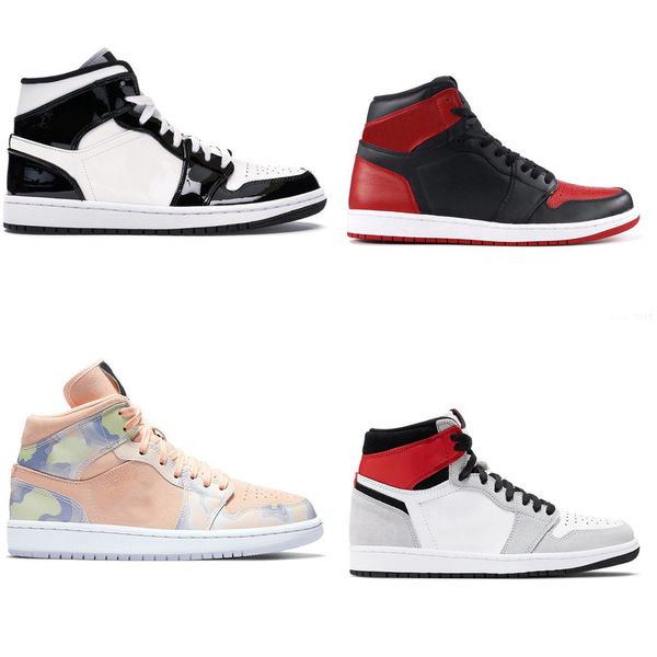 

t high og 1 mens basketball shoes 1s twist obsidian court purple light smoke grey mocha lakers yellow women sports trainer 36-46n4ncbiny