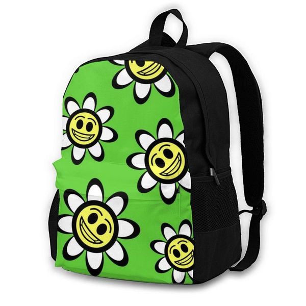 

backpack lapwomen canvas school teenagers casual travel funny smile flowers bags