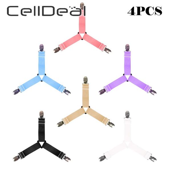 

clothing & wardrobe storage 4pcs/set elastic bed sheet grippers belt fastener clips mattress cover blankets holder home textiles organize ga