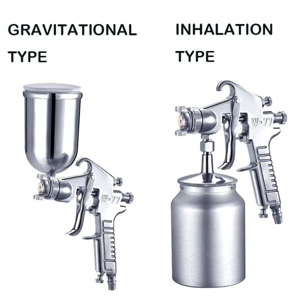 

professional spray guns w-77 pneumatic gun 2.0/2.5/3.0mm caliber nozzle with 400/1000cc cup for car diy craft projects paint sprayer