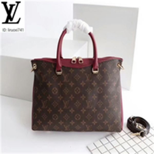 

brand designer luxury lb77 m40908 burgundy presbyopia leather shoulder bag women handbags iconic bags handles shoulder bags totes cross, Red;black
