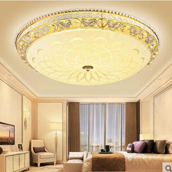 

ceiling lights golden round bedroom crystal lamp modern minimalist living room led lamps atmospheric dining study lighting fixture