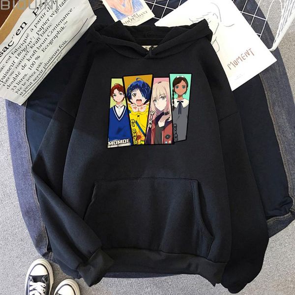 

women's hoodies & sweatshirts harajuku hoodie women kawaii loose wonder egg priority printed aesthetic japanese fashion kpop clothes ov, Black