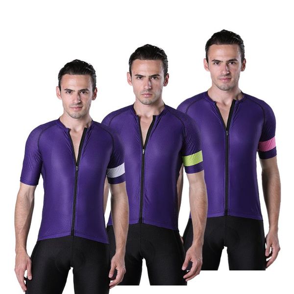 

racing jackets purple breathable pro cycling jersey summer downhill mtb clothes shirt bicycle clothing ropa bike sportswear, Black;red