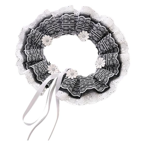 

cat collars & leads 1pcs cute lace dog collar bowknot pet bibs lovely necklace decor for small dogs cats plaid flowers