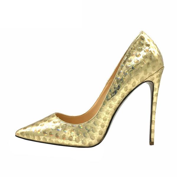 

bling point shiny printed shallow fashion elegant thin high heels women dress party shoes, Black
