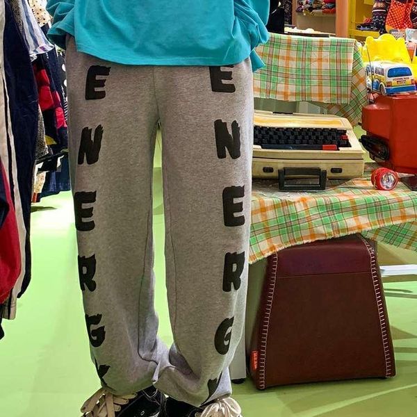 

women's pants & capris spring autumn y2k black high-waisted sports long for female students korean style loose and thin wild guard, Black;white