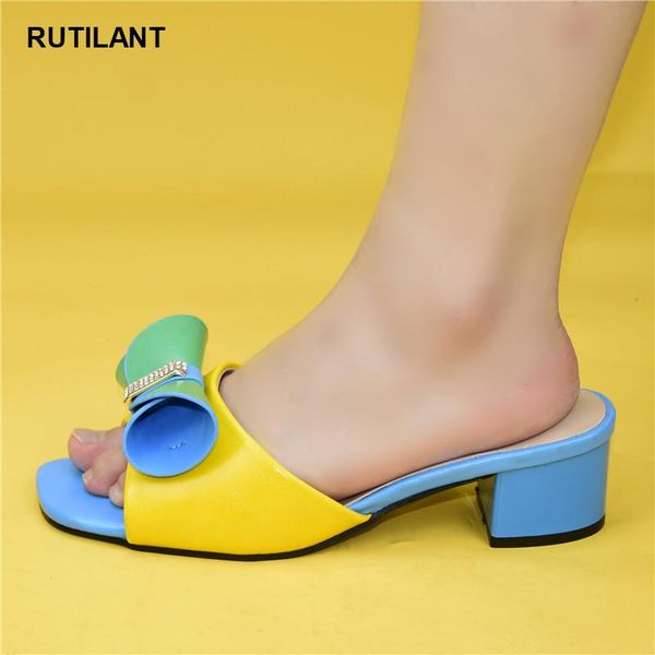 

dress shoes arrival women ladies footwear comfortable fashion wedding female 2021 summer women's mid heels slippers, Black