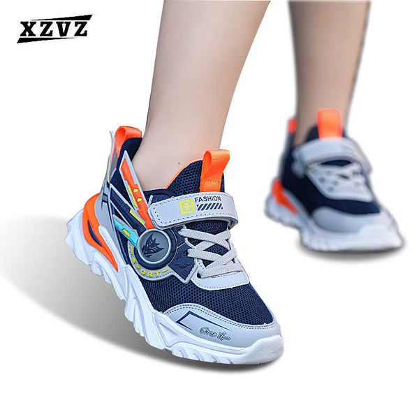 

xzvz kids sneakers breathable mesh boys sneakers anti-slip wearable children's shoes mecha style casual footwear g1025, Black;red