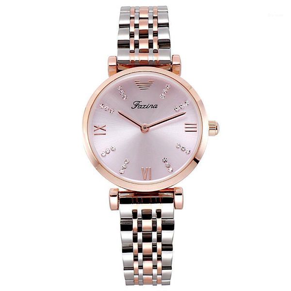 

luxury women's watch waterproof quartz stainless steel strap fashion women valentine's gift montre femme wristwatches, Slivery;brown