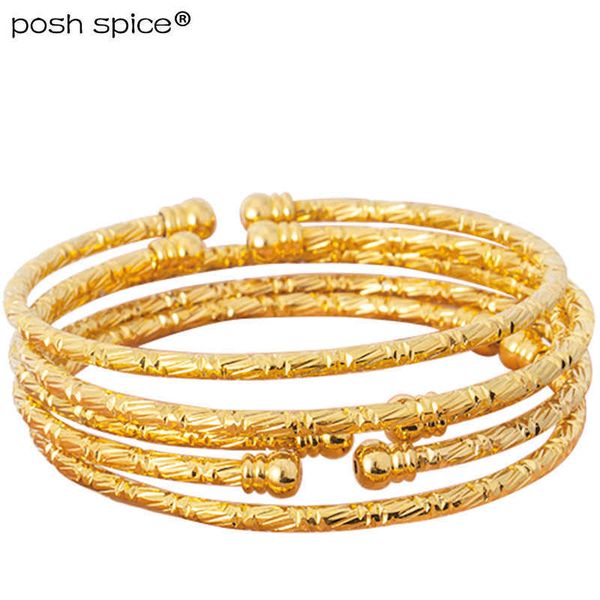 

3mm african bangles for woman ball dubai bracelet and bangles indian bangles gold color middle east wedding jewelry gift q0719, Black