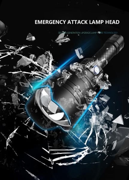 

2021 7-core p10 zoom usb power brightness display charging lamp bicycle lamp outdoor cycling lighting