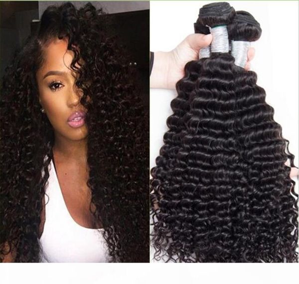 

lummy brazilian hair weave bundles unprocessed brazillian peruvian indian malaysian deep curly human hair extensions natural black