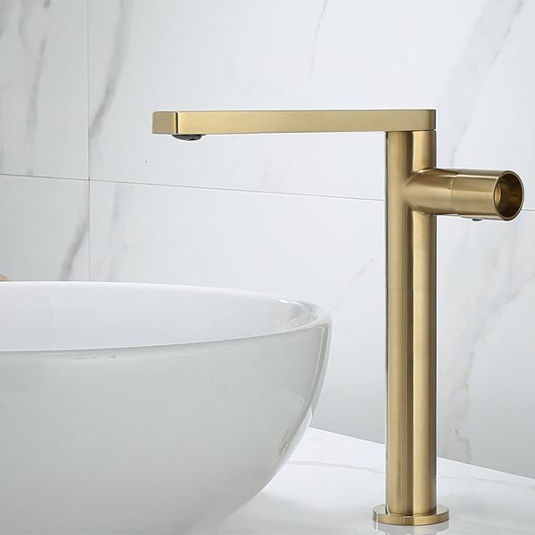 

2021 gold bathroom single handle basin mixer tap and cold faucet brass sink water crane new arrivals b8yb