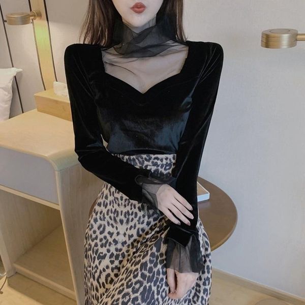 

women blouse lace women's autumn clothing spring, autumn winter mesh blouse shirts ropa de mujer, White