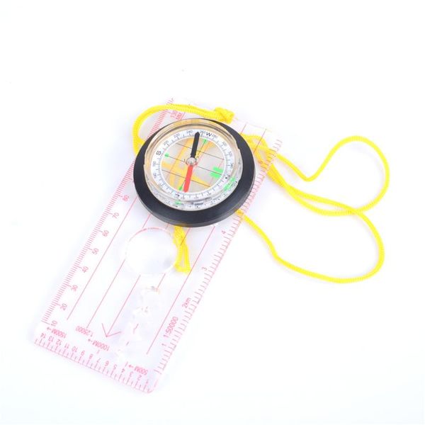 

outdoor gadgets drawing scale compass map surveying ruler survival tool camping hiking pointing guide portable handheld magnifier