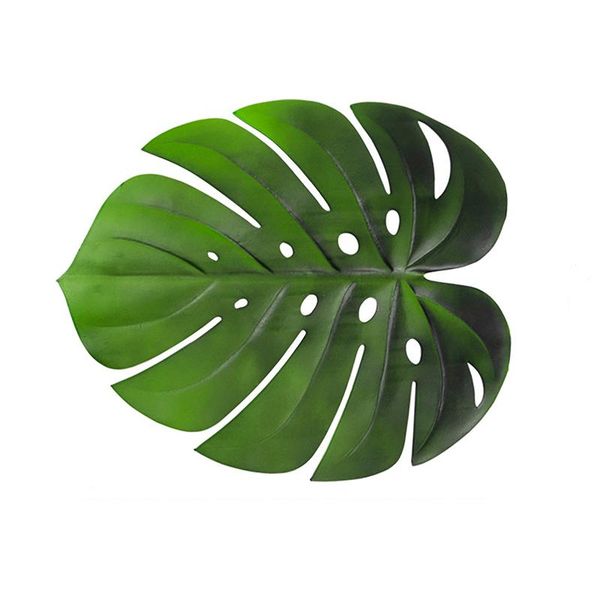 

mats & pads anti-slip tropical green palm leaves shape placemat table mat 1pcs
