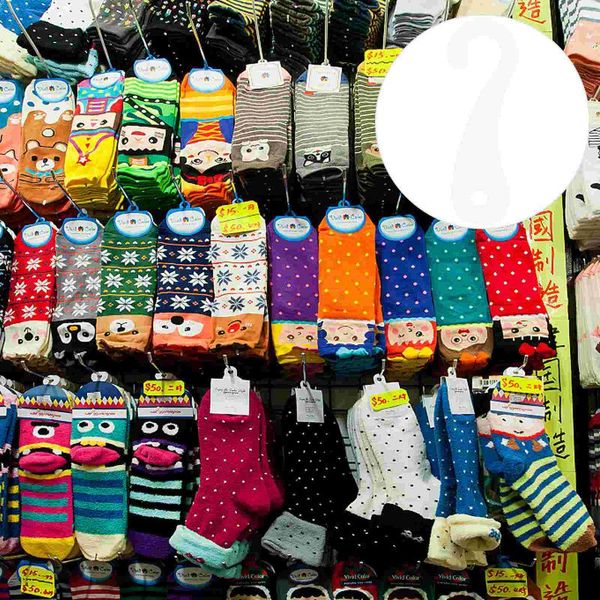 

hooks & rails 500pcs sock display j-hooks for hat underwear hanging
