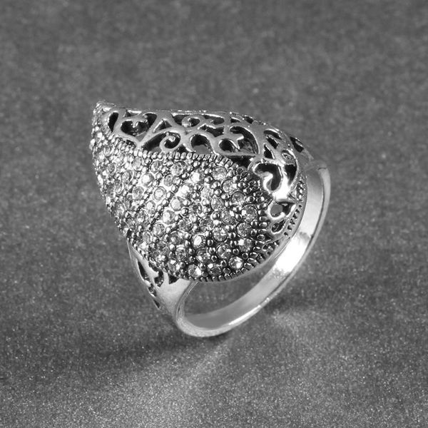 

cluster rings women ring electroplating polishing process banquet fashion jewelry silver color leaf shape beautiful anniversary gift, Golden;silver