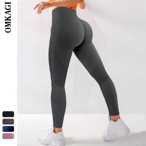 

yoga outfits omkagi high waist push up leggins sport women fitness running pants work out clothes trousers gym tight, White;red